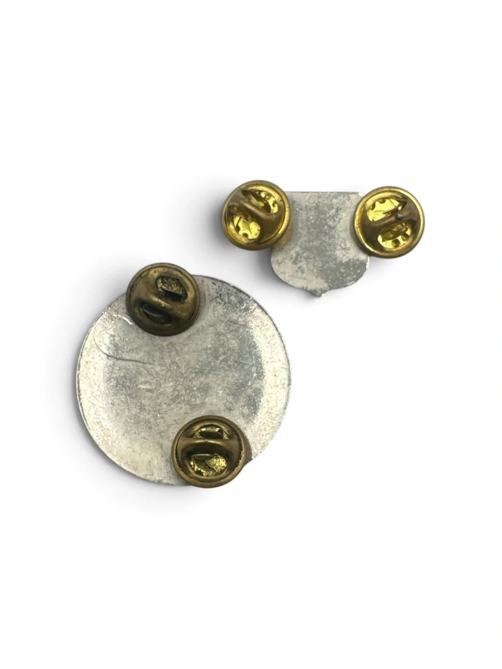 Vintage Aviation Propeller Wing Enamel Lapel Pin & Round Badge Pin Set Military